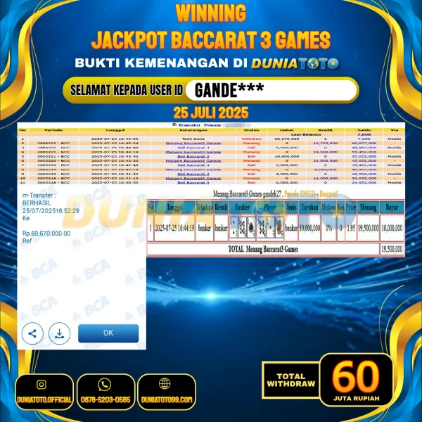 DUNIATOTO JACKPOT TOGEL TOTO MACAU Rp.16.000.000 - LUNAS USER ID : IRWANS***